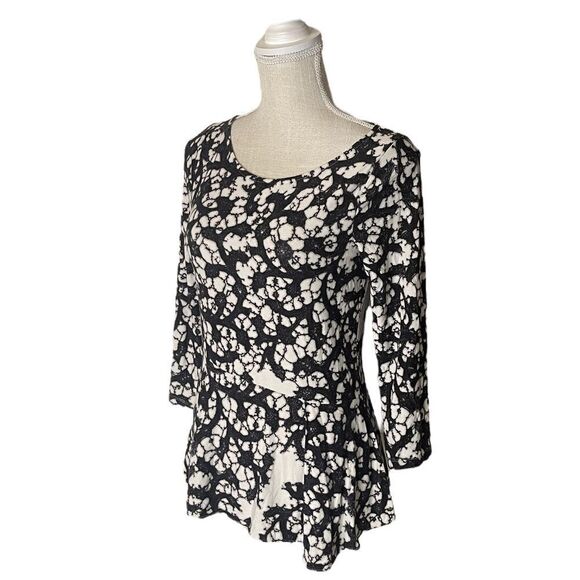 Anthropologie Leifsdottir Webbed Tales Boatneck Peplum Top - Picture 9 of 14